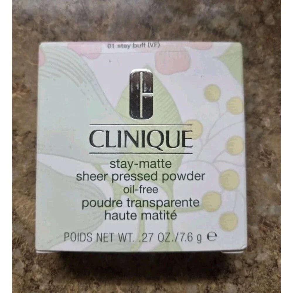 Clinique Stay Matte Sheer Pressed Powder 7.6g Oil Free 01 STAY BUFF - FAST SHIP!
